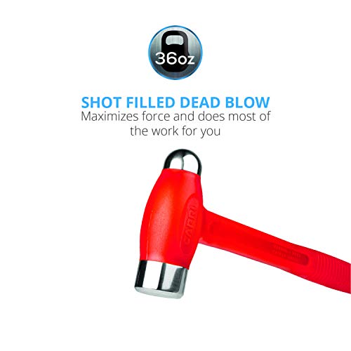 Capri Tools Dead Blow Ball Peen Hammer, 36 oz