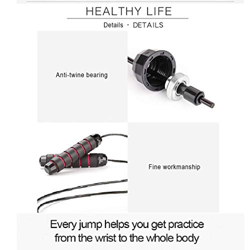 2pcs Skipping Rope Tangle-Free Ball Bearings Rapid Speed Jump Rope...