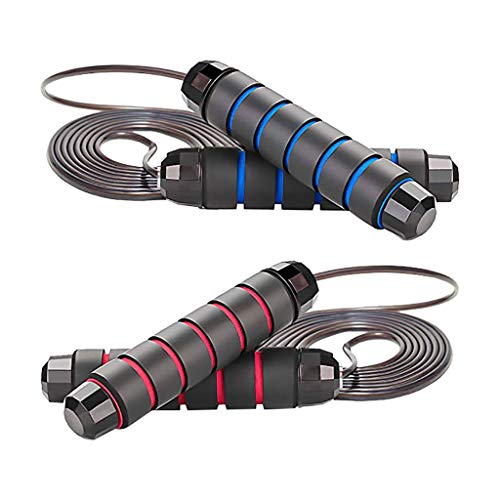 2pcs Skipping Rope Tangle-Free Ball Bearings Rapid Speed Jump Rope...