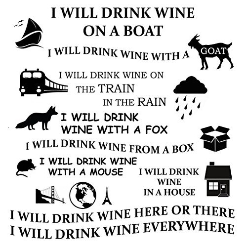 I Will Drink Wine Poem 1 pc 3-3/4 - Black 16CC680 Fused Glass D...