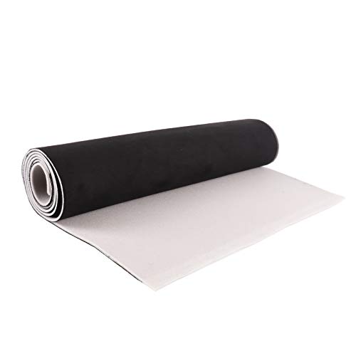 Black Automotive Suede Headliner with 3/16 Foam Backing Fabric Ma...