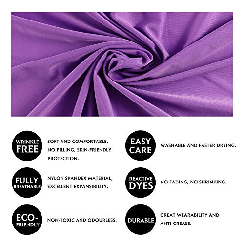 White Nylon Spandex Lycra Fabric 4-Way Stretch20% Spandex 60 Wi...