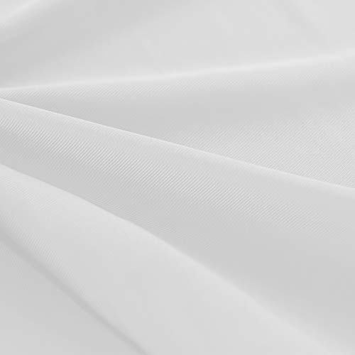White Nylon Spandex Lycra Fabric 4-Way Stretch20% Spandex 60 Wi...