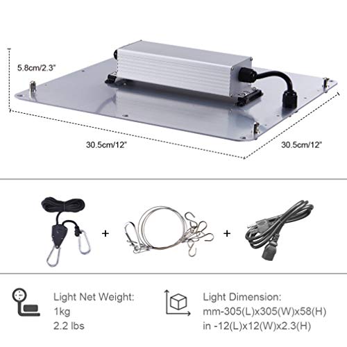 Carambola 1000W LED Grow Light 2x2 ft Full Red FR Spectrum w/UV fo...