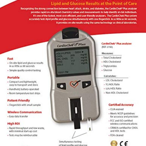 CardioChek Plus Lab-Quality Blood Analyzer and Monitor - Cholester...