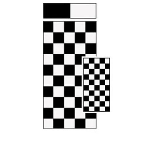 Carefree JU189A00 RV Awning Vinyl Fabric 18FT - Checkered Flag Wit...