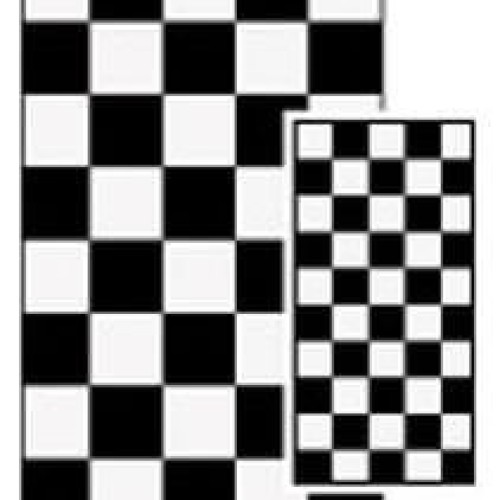 Carefree JU189A00 RV Awning Vinyl Fabric 18FT - Checkered Flag Wit...