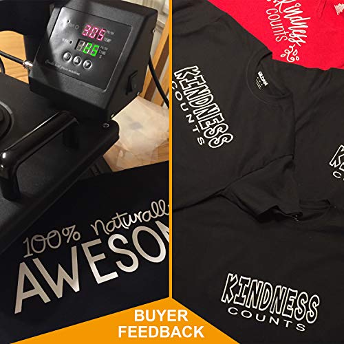 CAREGY Heat Transfer Vinyl for T-Shirts 12in.x10in. 15 Sheets-Iron...