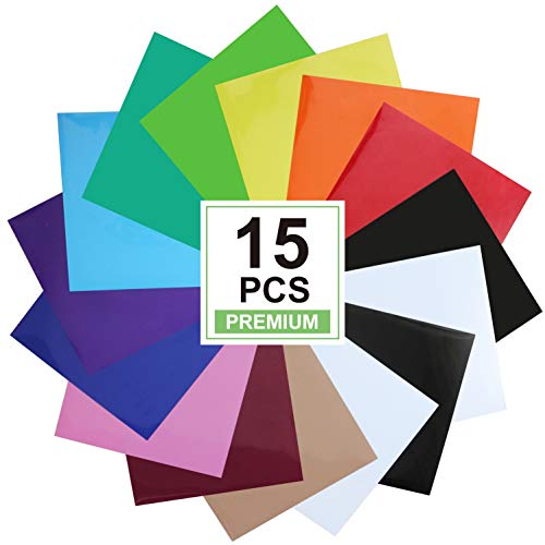 CAREGY Heat Transfer Vinyl for T-Shirts 12in.x10in. 15 Sheets-Iron...