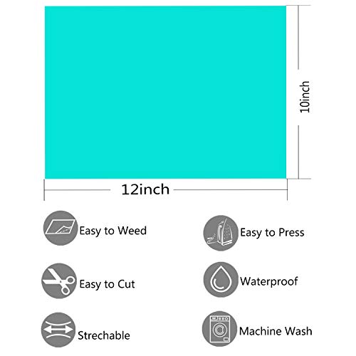 CAREGY Heat Transfer Vinyl for T-Shirts 12in.x10in. 36 Sheets-Iro...