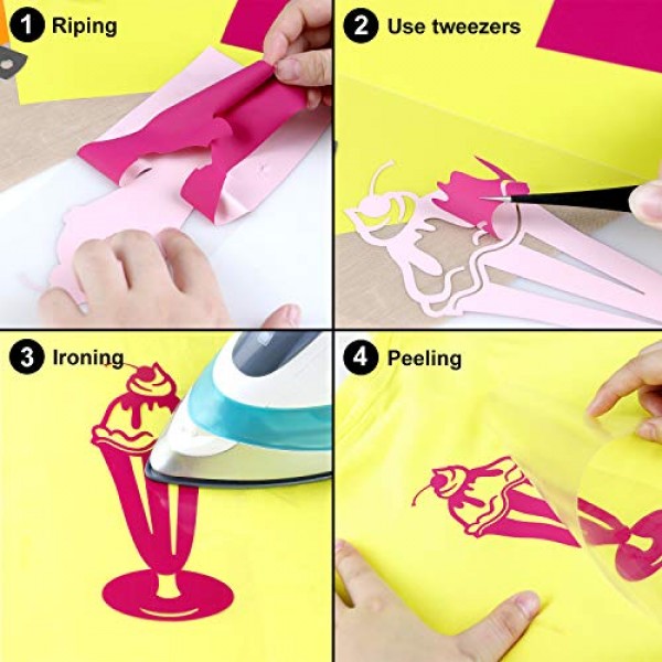 CAREGY HTV Heat Transfer Vinyl Bundle: 32 Pack Assorted Colors 12...