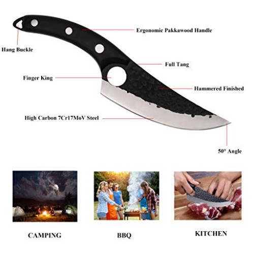 CARIMEE Handmade Boning Knife 6 Butcher Knife Meat Cleaver, Fish...