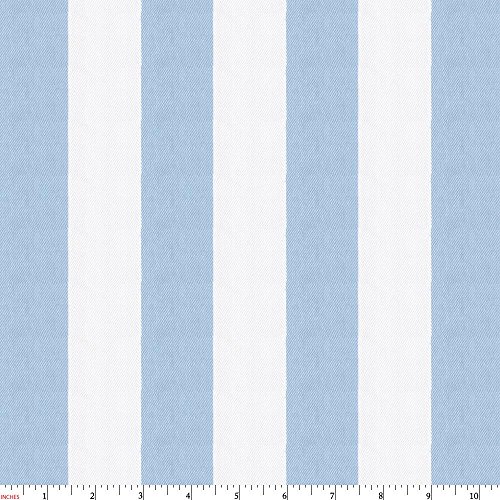 Carousel Designs Blue Giddy Stripe Fabric by The Yard - 100% Cotton