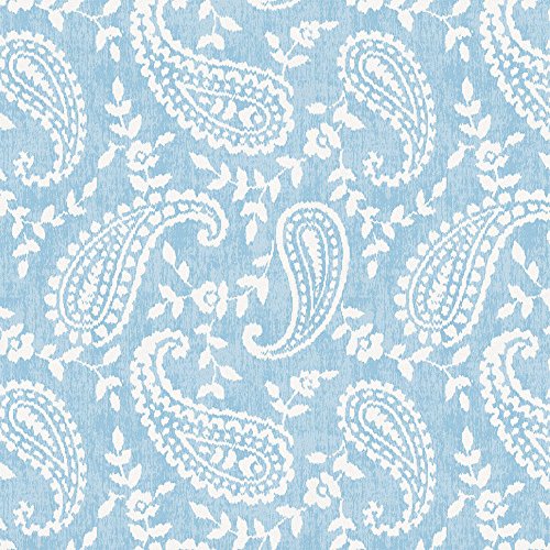 Carousel Designs Blue Paisley Fabric by The Yard - 100% Cotton
