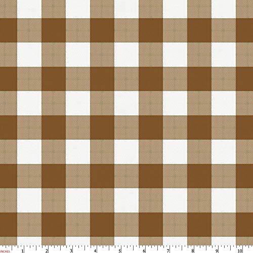 Carousel Designs Caramel Gingham Fabric by The Yard - Organic 100%...