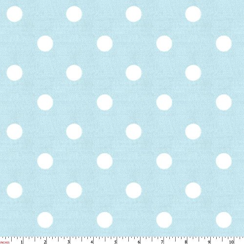 Carousel Designs Mist and White Polka Dot Fabric by The Yard - 100...