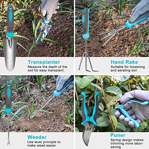 Gardening Tools, Carsolt 7 Piece Heavy Duty Stainless Steel Garden...