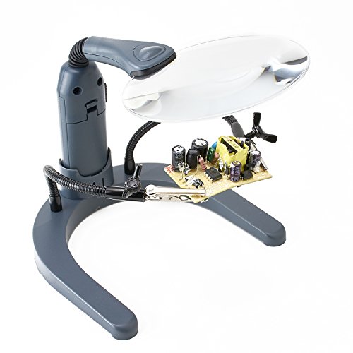 Carson HelpingHands 2x LED Magnifier Stand and Hands-Free Magnifie...