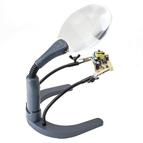 Carson HelpingHands 2x LED Magnifier Stand and Hands-Free Magnifie...