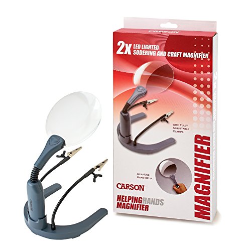 Carson HelpingHands 2x LED Magnifier Stand and Hands-Free Magnifie...
