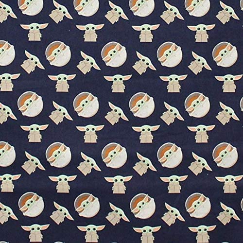 Cotton Fabric, Baby Yoda Fabric, The Child Repeat Fabric, Star War...