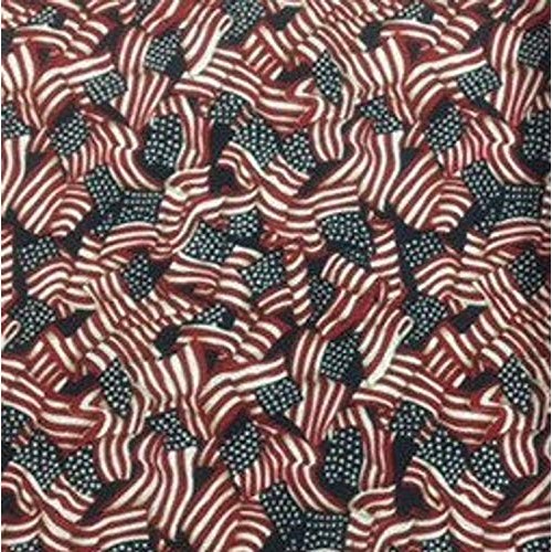 Patriotic Fabric Santee American Flag toss red White Blue Novelty ...