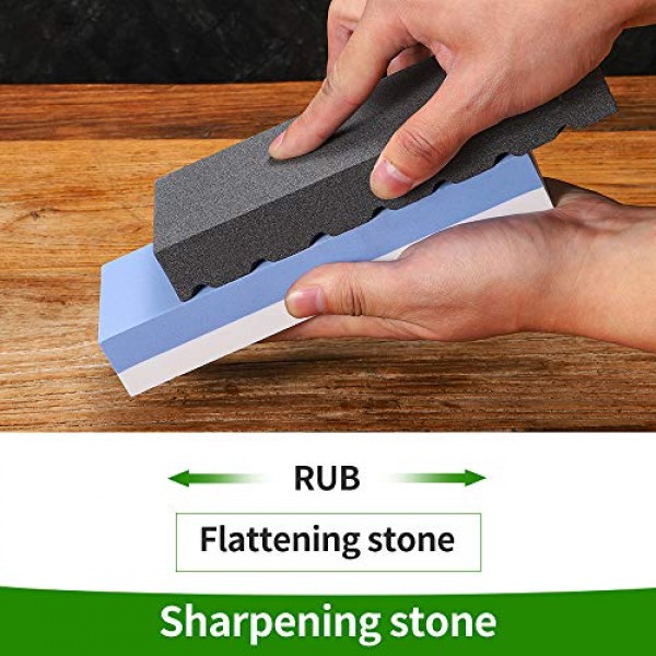 Angerstone Dual Grit Coarse/Fine Flattening Stone Set - Two Sharpe...