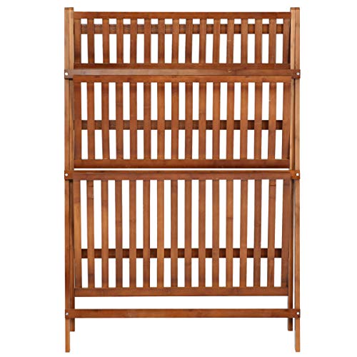 Casart Foldable Bamboo Ladder Shelf, Multifunctional Storage Rack,...