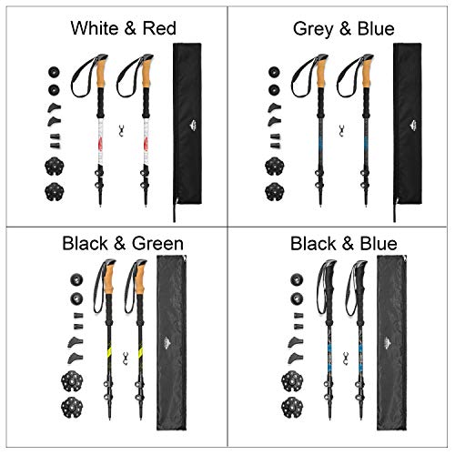 Cascade Mountain Tech Trekking Poles - Carbon Fiber Walking or Hik...