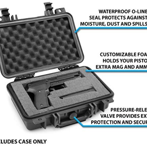 CASEMATIX Hard Case for Pistols - Waterproof & Shockproof ...