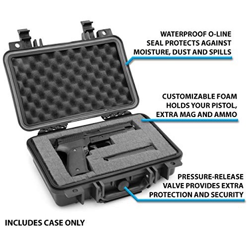 CASEMATIX Hard Case for Pistols - Waterproof & Shockproof ...