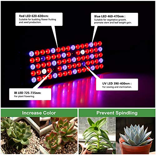 LED Grow Lights for Indoor Plants Full Spectrum Panel Plant Light ...