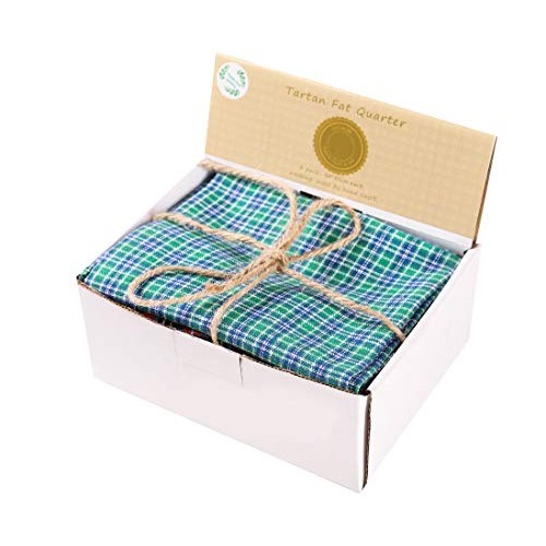 Cotton Fabric Tartan Christmas Patterns - Selection of 8 Pieces of...