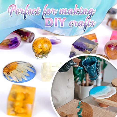 Catcrafter Silicone Epoxy Resin Molds Kit - 5 Pcs Large Mold for D...