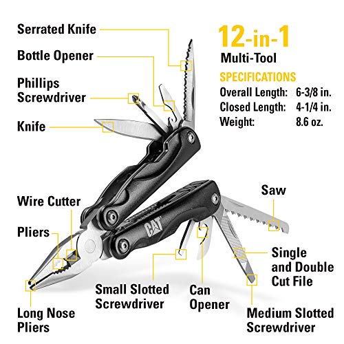 Caterpillar - 4 Pc. Mft, Folding Knife, Pocket Tool Set, Tool Sets...