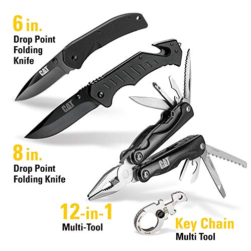 Caterpillar - 4 Pc. Mft, Folding Knife, Pocket Tool Set, Tool Sets...