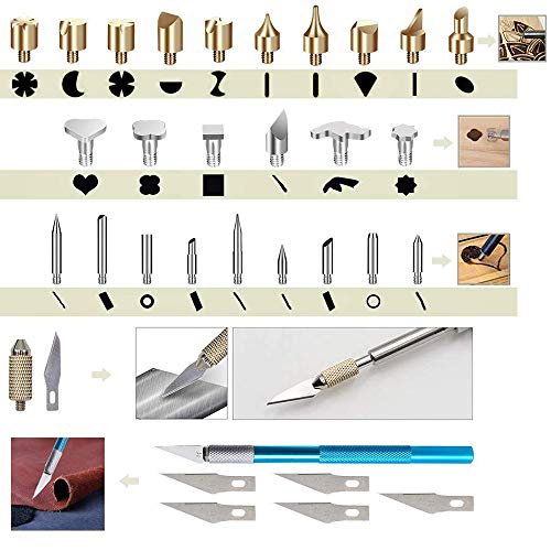 97Pcs Wood Burning Kit, Professional Woodburning Tool with Solderi...