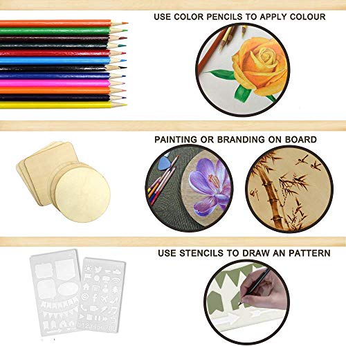 97Pcs Wood Burning Kit, Professional Woodburning Tool with Solderi...