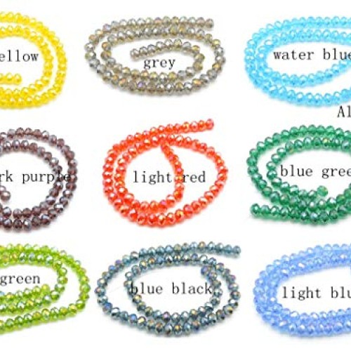 Catotrem 8mm Briollete Rondelle Crystal Glass Beads Faceted Crysta...