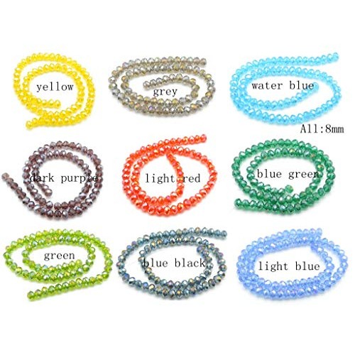 Catotrem 8mm Briollete Rondelle Crystal Glass Beads Faceted Crysta...