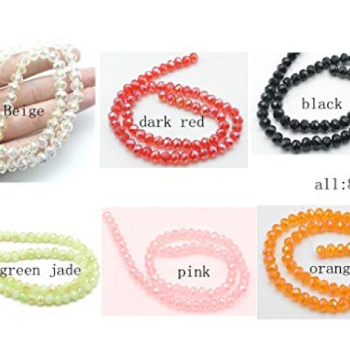 Catotrem 8mm Briollete Rondelle Crystal Glass Beads Faceted Crysta...