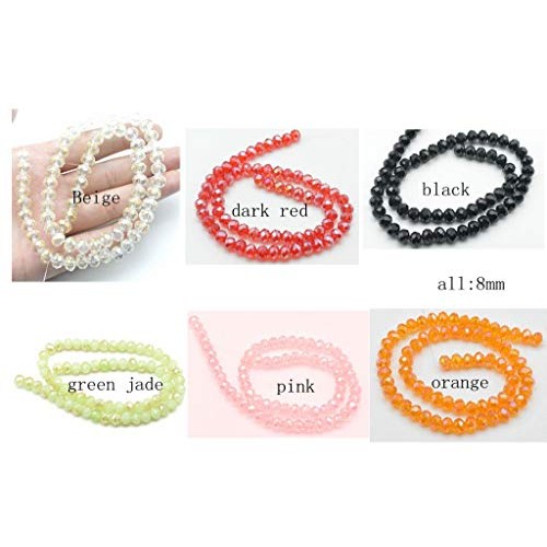 Catotrem 8mm Briollete Rondelle Crystal Glass Beads Faceted Crysta...