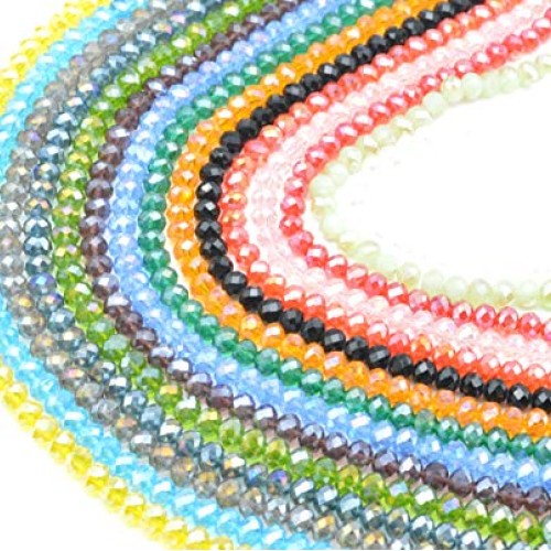 Catotrem 8mm Briollete Rondelle Crystal Glass Beads Faceted Crysta...