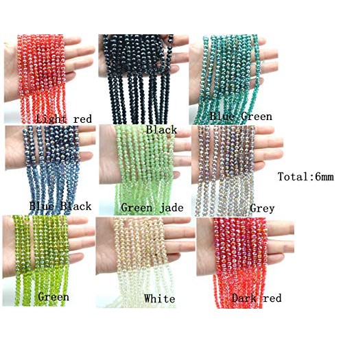 Catotrem Faceted Glass Crystal Beads Strands Briolette Rondelle Cr...