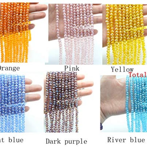 Catotrem Faceted Glass Crystal Beads Strands Briolette Rondelle Cr...