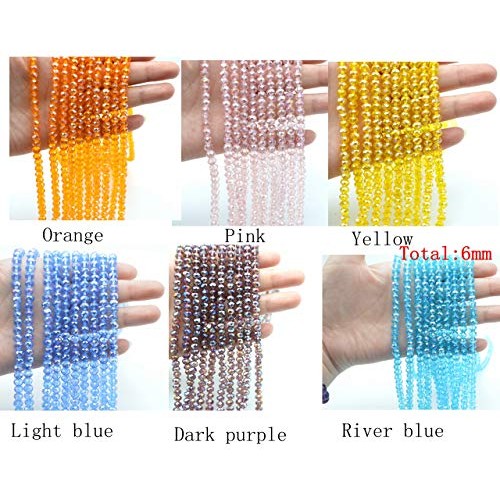 Catotrem Faceted Glass Crystal Beads Strands Briolette Rondelle Cr...