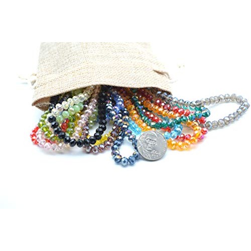 Catotrem Faceted Glass Crystal Beads Strands Briolette Rondelle Cr...