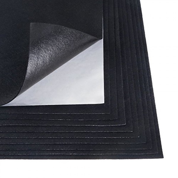 Black Adhesive Back Felt Sheets Fabric Sticky Back Sheets Self