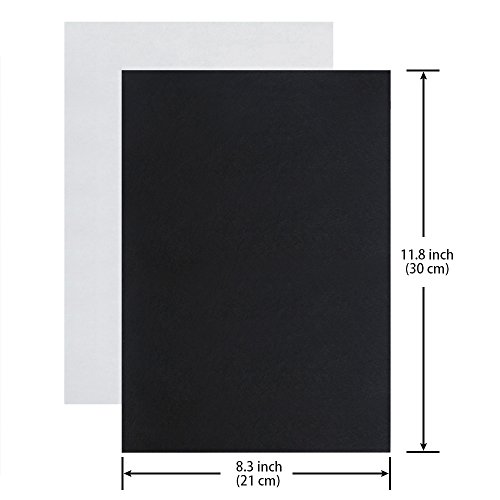 Caydo 10 Pieces Black Adhesive Back Felt Sheets Fabric Sticky Back...