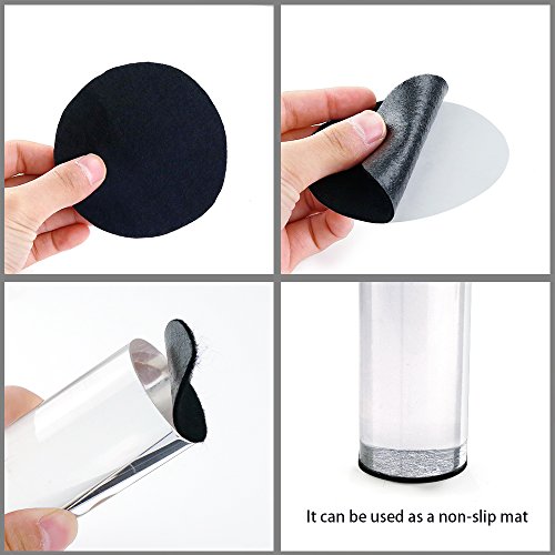 Caydo 10 Pieces Black Adhesive Back Felt Sheets Fabric Sticky Back...